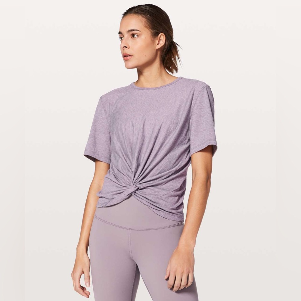 Lululemon Crescent Tee Heathered Dusty Dawn